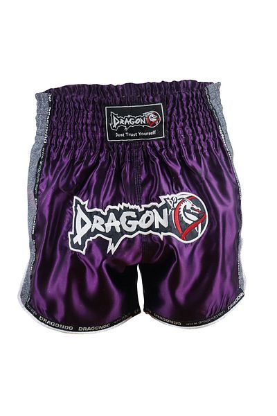 Dragondo Mt3076 Shiny Muay Thai Purple Kick Boxing Shorts