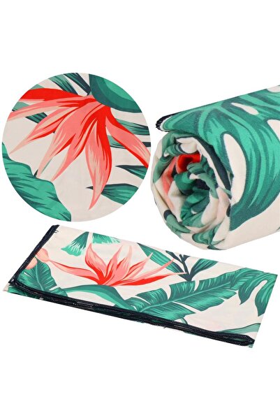 OEM Quick-drying beach towel, carrying case, 90x180cm, floral pattern