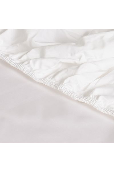 AMBRA 600 TC supima cotton fitted sheet - 180*200 bright white