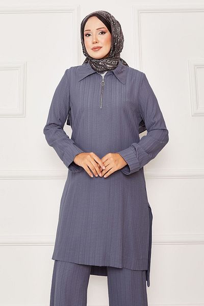EBRUTESETTÜR Double Suit with Half Zipper Detail