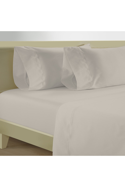 Boutique Blanche 300TC cotton fitted sheet - 180*200cm, beige