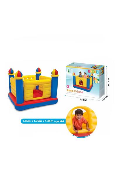 Intex قلعة القفز القابلة للنفخ Jump-O-Lene - 175 × 175 × 135 سم، بيت قفز آمن وممتع للأطفال