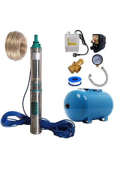 Campion Kit Hidrofor Campion® 100L cu Pompa Submersibilă 1500W, 5m³/h, 160m Înălțime de Refulare