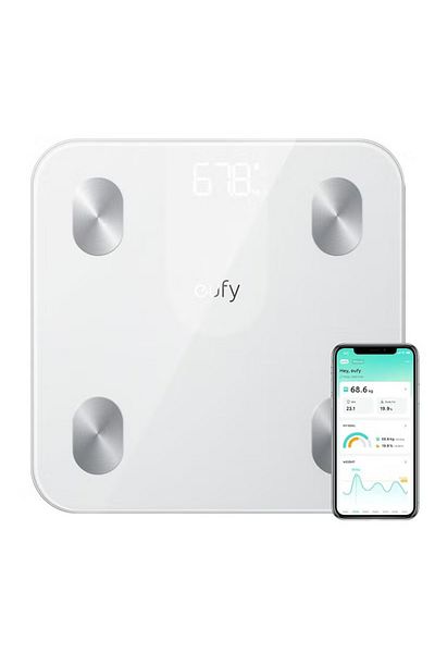rexa Smart Bluetooth Body Fat Scale A1 – 12 Metrics, Digital Display, White