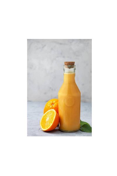 Natural Carafa Fresqui din sticlă reciclată cu dop din plută, 1 L