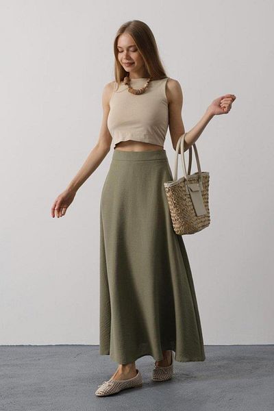 modamtn Linen Skirt - Khaki