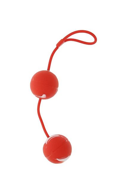 Seven Creations Marbilized Duo Kegel Balls, Seven Creations, Red