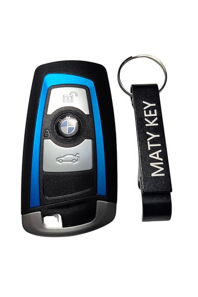 OEM Carcasa Cheie 3 Butoane Rama albastra BMW X3 F10 F20 F30 F40 F01 F25 F32 cu breloc Maty Key