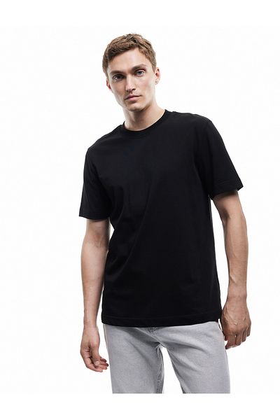 Koton Tricou de bază din bumbac cu mânecă scurtă, cu croiala normală
