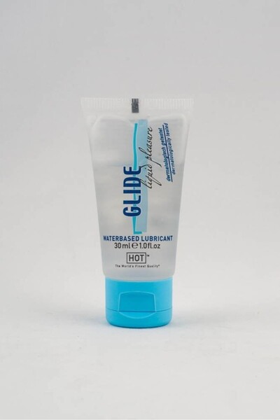Hot Water-Based Lubricant, Glide Liquid Pleasure, 30 ml