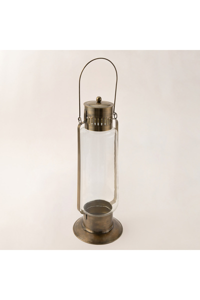 homez gold metal lantern 20*20*54 cm