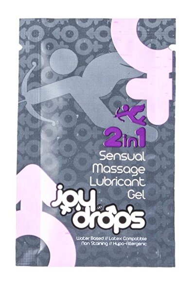 JoyDrops 2-in-1 Massage and Lubricant Gel, JoyDrops, 5 ml