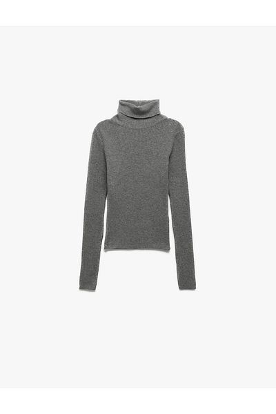 Koton Long Sleeve Viscose Blend Turtleneck Sweater