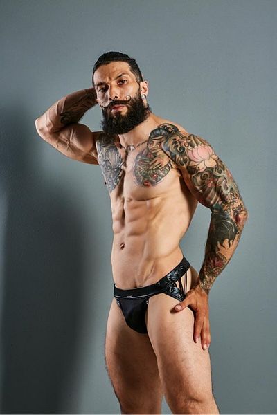Cut4Men Jockstrap, Cut4Men, Desire, Black Vegan Leather, M