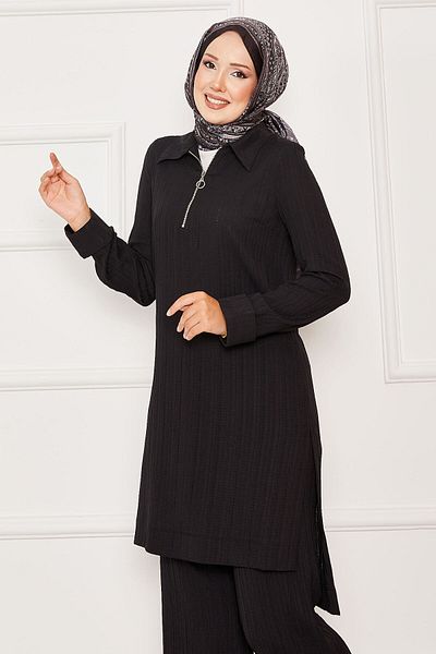 EBRUTESETTÜR Double Suit with Half Zipper Detail