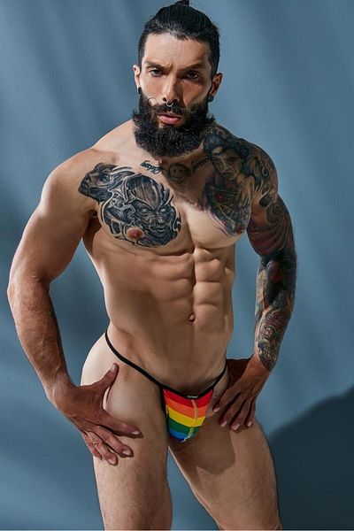 Cut4Men String Brief, Cut4Men, Rainbow Skai Model, Size M