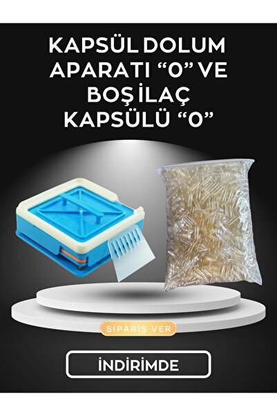 shop Kapsül Dolum Aparatı “0” + 1000 Adet Boş Kapsül “0” – SET