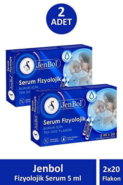 ASFSTORE Jenbol Fizyolojik Serum 5 ml x 20 Flakon 2 Adet