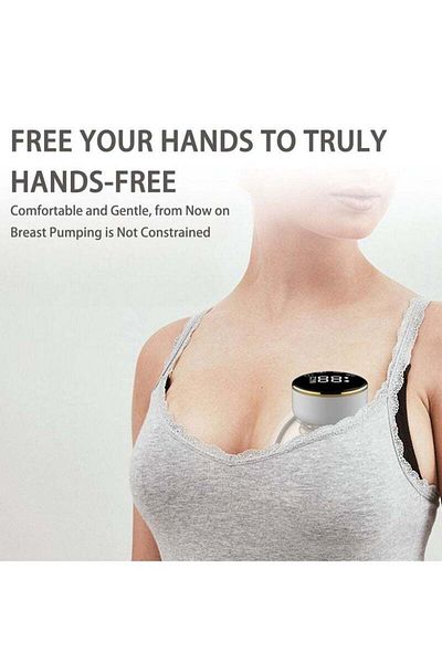 COOYA Wearable Breast Pump, Longer Battery Life & LED Display, with 3 Modes & 9 Levels & Low Noise, 24mm