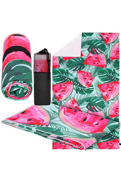OEM Quick-drying beach towel, carrying case, 90x180cm, watermelon pattern