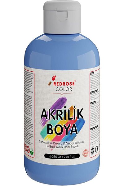 LiderGlobal . Rose Light Blue Acrylic Paint 250 Gr 903970