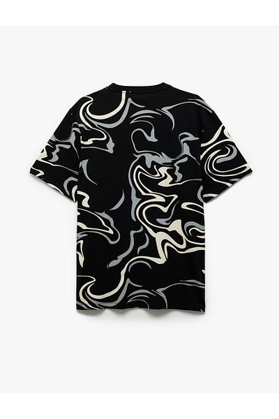Koton Tricou cu mânecă scurtă din bumbac cu model abstract