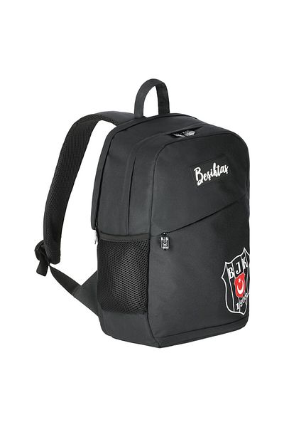 Beşiktaş Me School Backpack Silver Logo Detailed Comfort 45X38 cm 25334