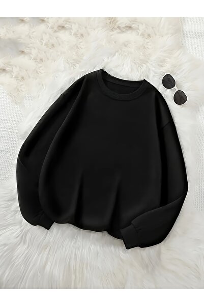 Lider Leather Hanorac unisex cu guler rotund, model de bază, XS-6XL, cu 2 fir...