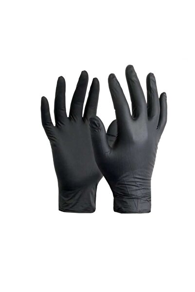KIZILELMADA Coremed Nitrile Black Gloves Size S – Food and Medical Compatible, 100S