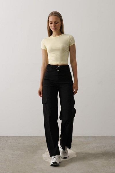 RİVASS Belted Cargo Pants - Black