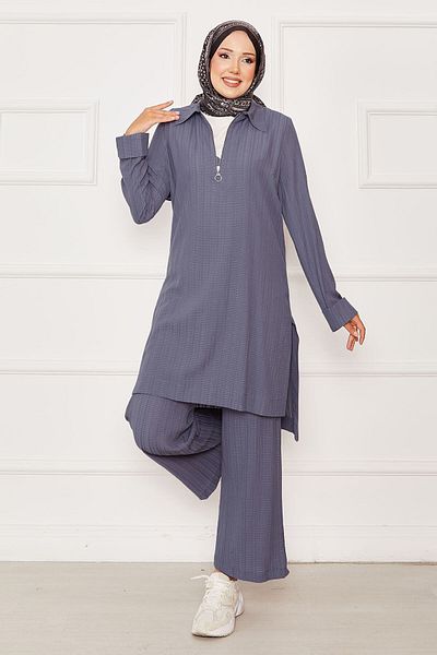EBRUTESETTÜR Double Suit with Half Zipper Detail