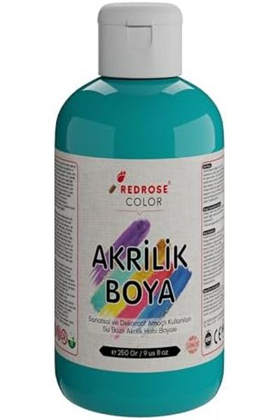 LiderGlobal . Rose Turquoise Acrylic Paint 250 Gr 903970