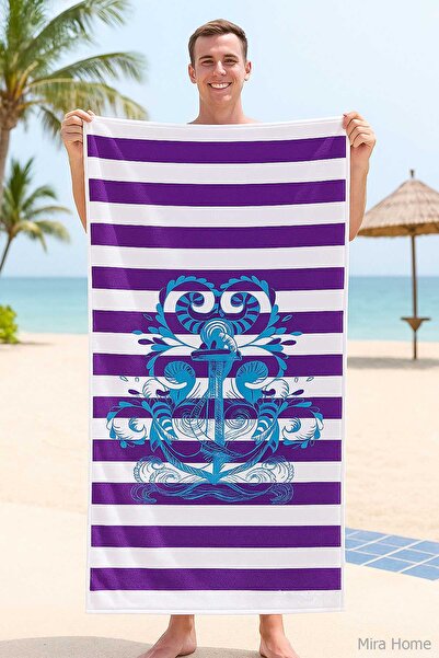 ALPACO Seadream Tropical Patterned Beach Towel 70X140 cm Anchor