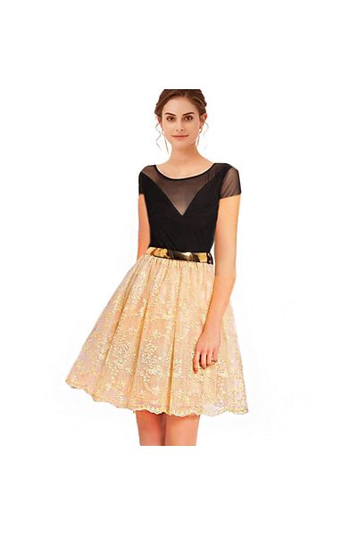 OEM Rochie Diana cu dantela aurie
