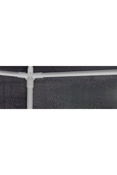 zola Hexagonal garden pavilion, insect net, 2 x 2 x 2.5 m, steel frame, polyester, grey