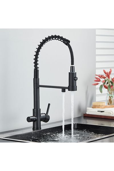 Rain Drop De la Robinetul Meu Baterie bucatarie cu 3 cai, iesire pentru filtru de apa purificata