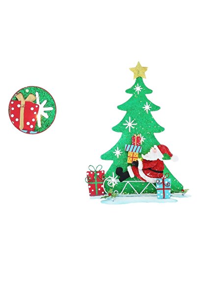 idei Decorațiune luminoasă de Crăciun, model brad, înălțime 42 cm, metal