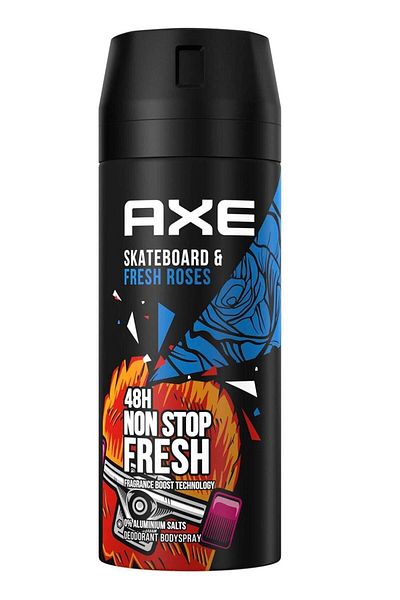 Axe مزيل عرق بخاخ برائحة التزلج والورود المنعشة للرجال 150 مل
