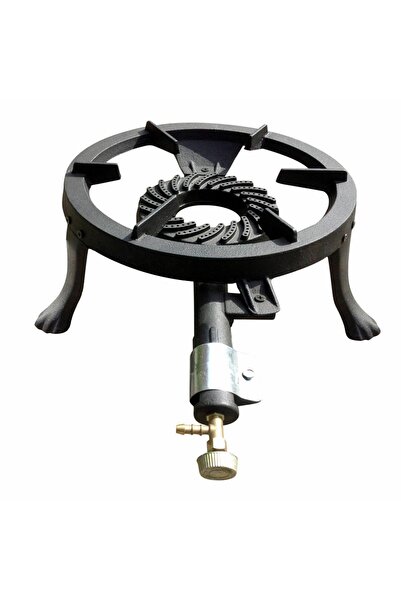 OEM Pachet Arzator rotund exterior, pirostrie din fonta, diametru 33cm + Regulator gaz + 2m furtun