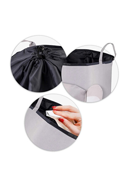 NUKIDO Children's clothes/toy storage basket Elephant Grey 35x45 cm, large capacity, handle