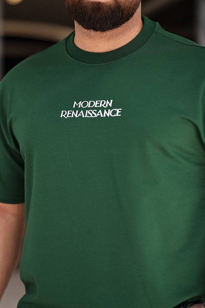STOCX Oversize Men's T-Shirt - Modern Renaissance Printed Back Detail