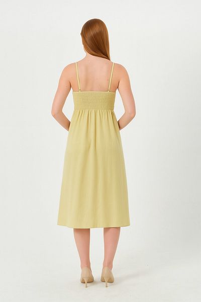 My Blog Rochie galbenă Runa cu bretele - 4018