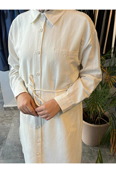 My Magazin Women's Hijab Long Linen Tunic 7390