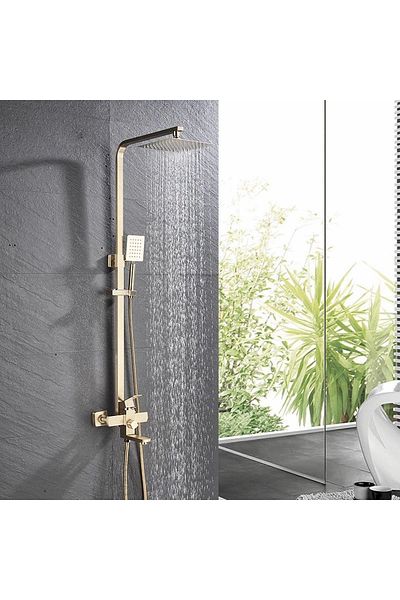 Rain Drop De la Robinetul Meu Coloana dus, cu 3 functii curgere, auriu nichelat