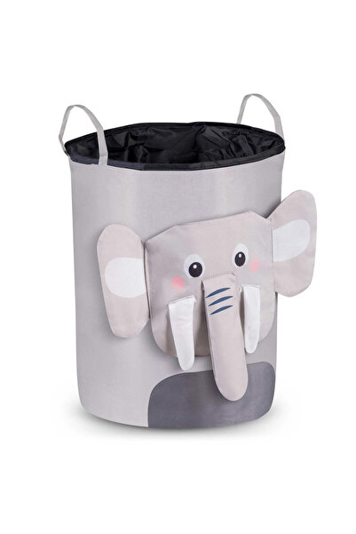 NUKIDO Children's clothes/toy storage basket Elephant Grey 35x45 cm, large capacity, handle