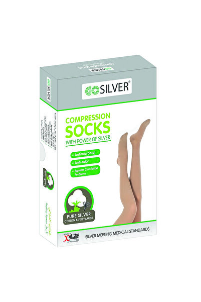 Gosilver Go Silver Knee High, Compression Socks (18-21 mmHG) Open Toe Short/N...