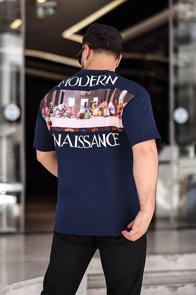 STOCX Oversize Men's T-Shirt - Modern Renaissance Printed Back Detail