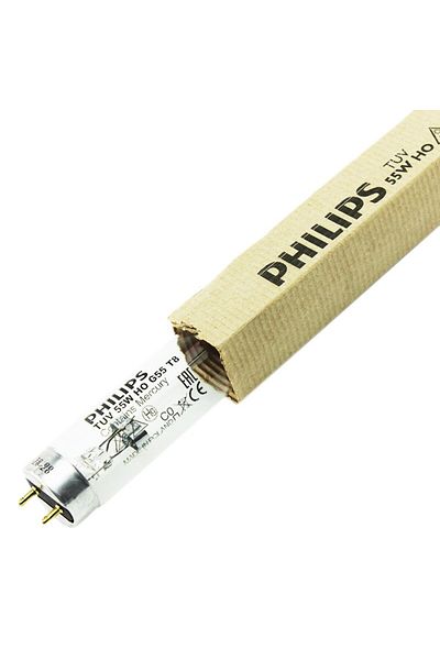 Philips Tub de sterilizare ultravioletă bactericid UVC T8 55 W, soclu G13, 2 pini, efect virucid