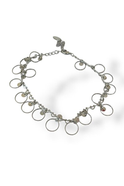 TAKIŞTIR Silver Color Ring Detailed Ysx Anklet