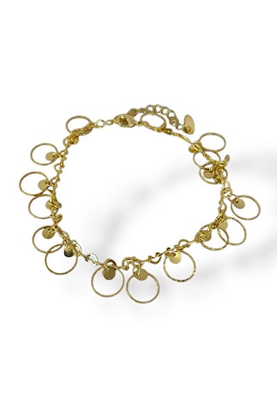 TAKIŞTIR Ysx Anklet with Gold Color Ring Detail